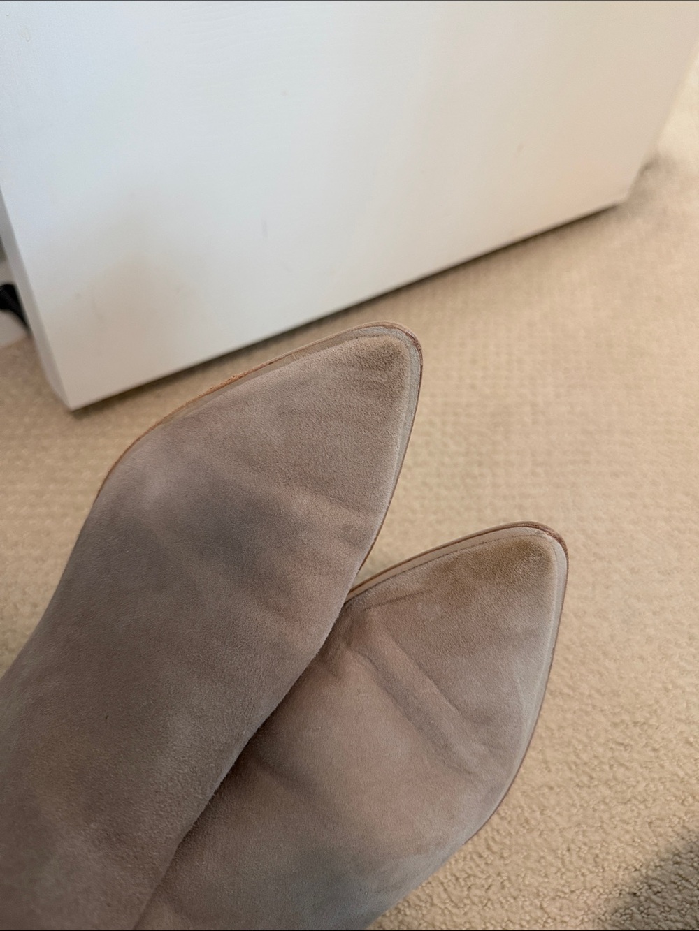 Dolce Vita Taupe Suede Sonni Ankle Booties - Picture 2 of 4